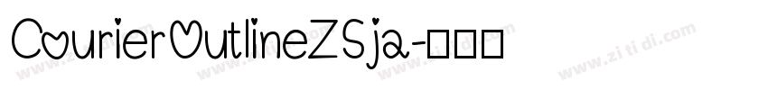 CourierOutlineZS ja字体转换